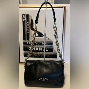 Elliott Lucca Black Pebble Leather shoulder bag
